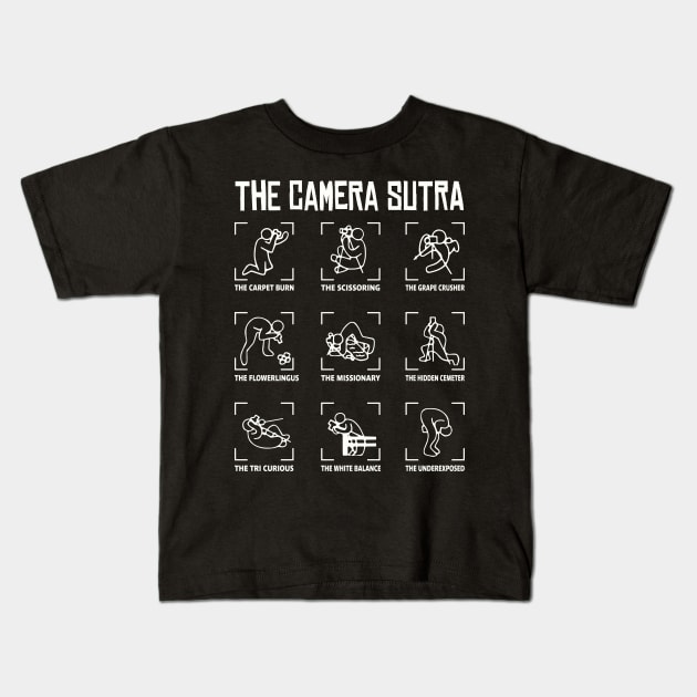 The Camera Sutra Funny Photographer Kids T-Shirt by TheDesignDepot